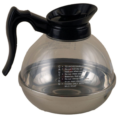 (image for) Adcraft CDP-BK Decanter-coffee Black 64 Plastic W/stainless Bott