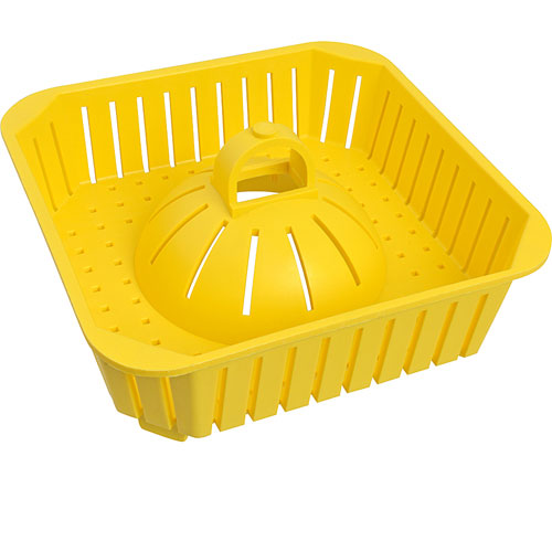 (image for) AllPoints 1021200 BASKET,FLOOR DRAIN (8"SQ,YLLW)