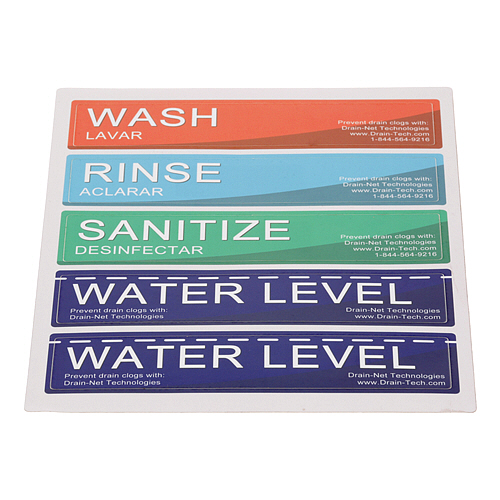 (image for) AllPoints 1021223 STICKER KIT WASH-RINSE-S AN