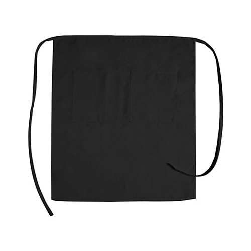 (image for) AllPoints 1043BLK KNG 32 in Bistro Apron Black 2 Pockets - Click Image to Close