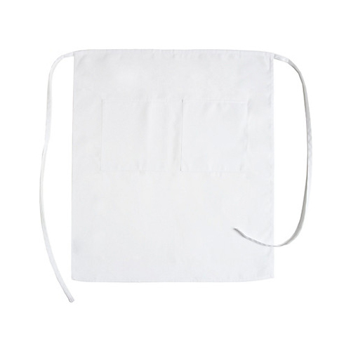 (image for) AllPoints 1043WHT KNG 32 in Bistro Apron White 2 Pockets