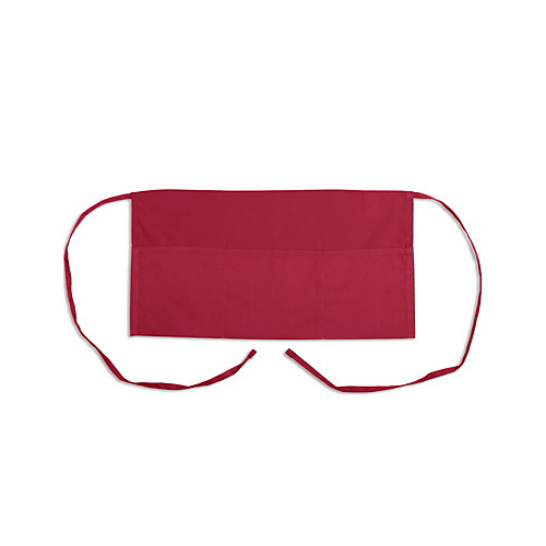 (image for) AllPoints 1046BRG KNG 11 in Waist Apron Burgundy 3 Pockets - Click Image to Close