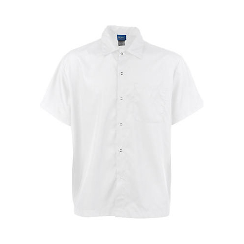 (image for) AllPoints 1140L KNG Lg Cook Shirt FrontSnap, White - Click Image to Close