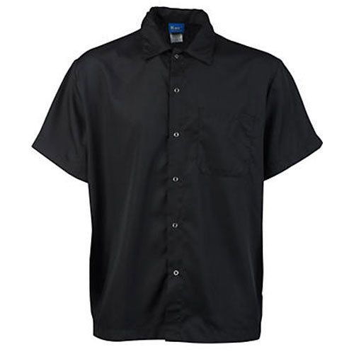 (image for) AllPoints 11422XL KNG 2XL Cook Shirt FrontSnap, Black - Click Image to Close