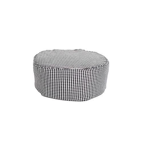 (image for) AllPoints 1168BKWC KNG Pill Box Chef Hat Checkered