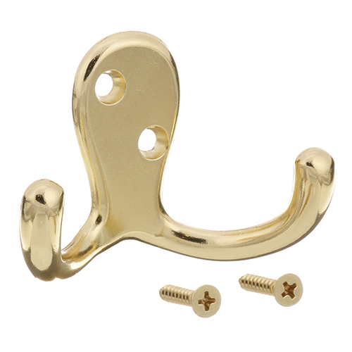 (image for) AllPoints 1341040 Die Cast Brass Coat Hook - Click Image to Close