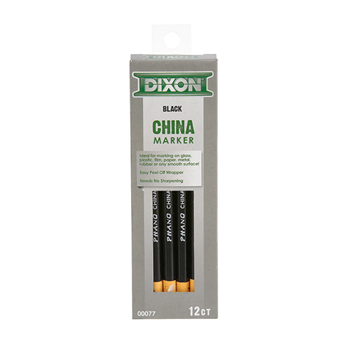 (image for) AllPoints 1391063 MARKER,CHINA , BLACK,THIN, 12-PK