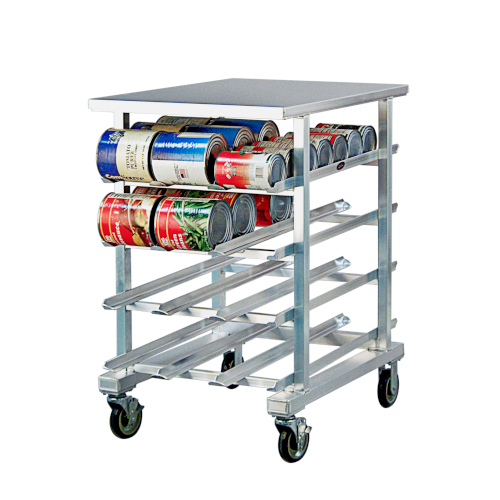 (image for) AllPoints 14516 Mobile Can Rack Half-Size, SS Worktop