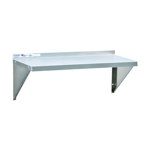 (image for) AllPoints 14577 Solid Wall-Mounted Shelf 12"D x 36"L, Aluminum