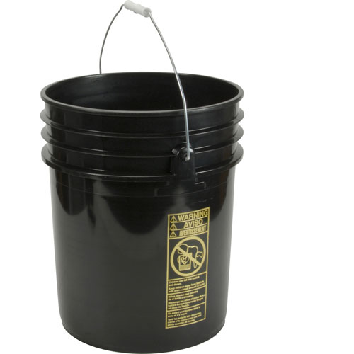 (image for) AllPoints 1591202 BUCKET5 GALLON,BLACK,PLA STIC - Click Image to Close