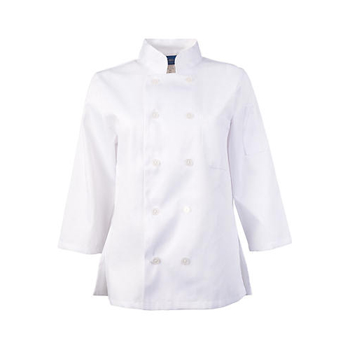 (image for) AllPoints 18713XL KNG 3XL Ladies Chef Coat White 3/4 Sleeve - Click Image to Close