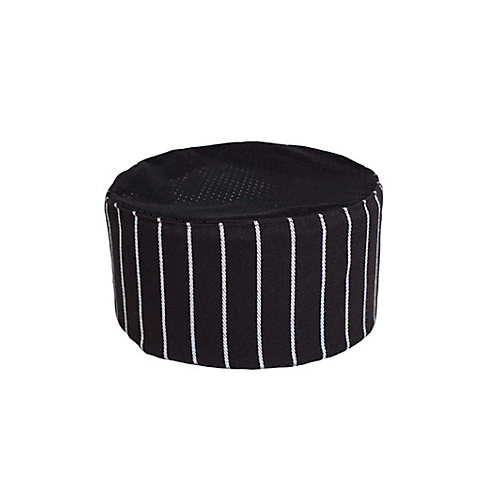 (image for) AllPoints 1880CKBK KNG Chef Hat Skull Cap Mesh, Striped - Click Image to Close
