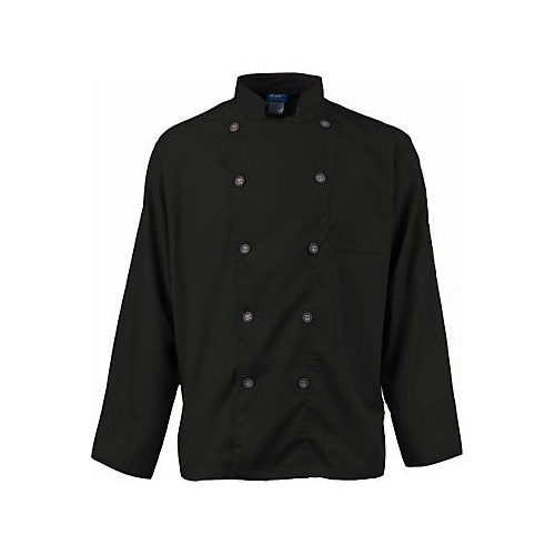 (image for) AllPoints 2122BKSL2XL KNG Active Chef Coat 2XL Mens Black/Slate LS - Click Image to Close