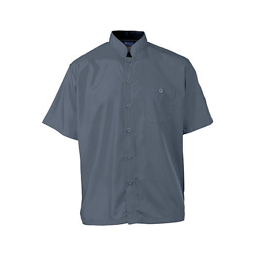 (image for) AllPoints 2126SLBKL KNG Lg Active Chef Shirt Mens Slate/Black SS - Click Image to Close