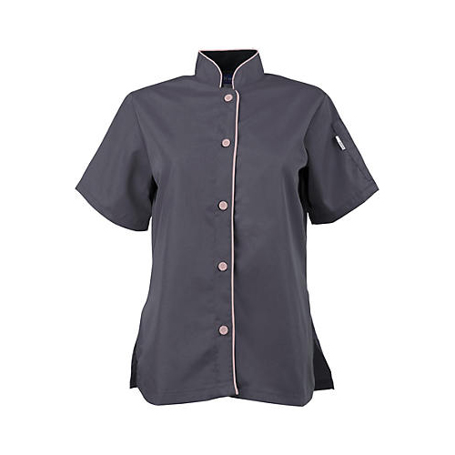 (image for) AllPoints 2127SLPKM KNG M Active Chef Shirt Womens Slate/Pink SS - Click Image to Close