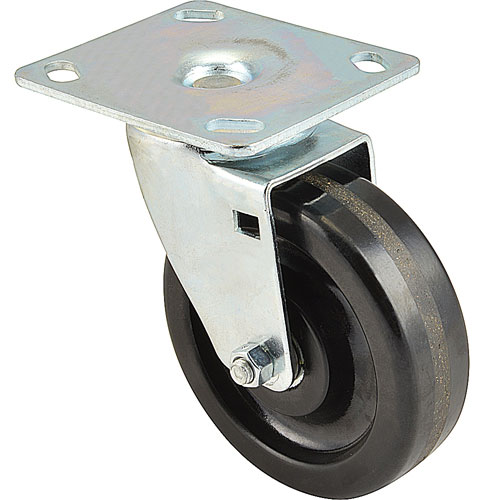 (image for) AllPoints 2321126 CASTER,PLATE 5"OD,SWVL,B LACK W/O BRAKE - Click Image to Close