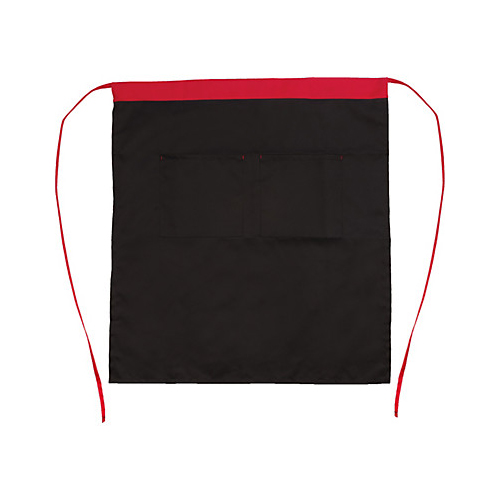 (image for) AllPoints 2363BKRD KNG 32 in Bistro Apron 2 Pockets Black - Click Image to Close