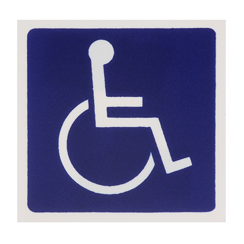 (image for) AllPoints 2801128 SIGN,HANDICAP , BLUE 3X3" - Click Image to Close