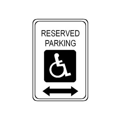 (image for) AllPoints 2801211 SIGN,RESERVED PARKING,W/ ARROW - Click Image to Close