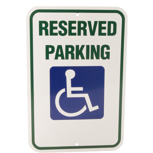 (image for) AllPoints 2801212 SIGN,RESERVED PARKING , 12X18 - Click Image to Close