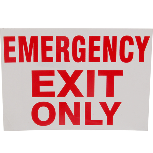 (image for) AllPoints 2801314 SIGN,EMERGNCY EXIT ONLY , 7X10
