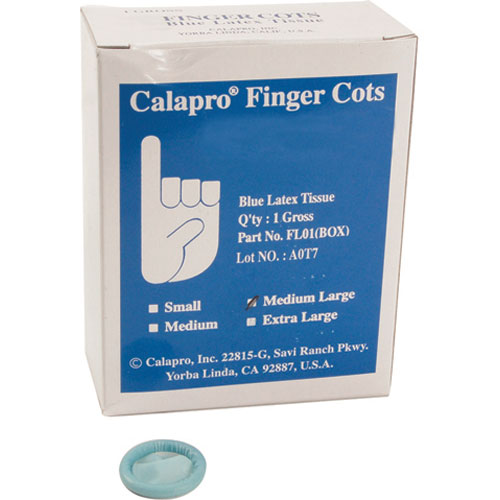 (image for) AllPoints 2801644 FINGERCOTS,BLUE , LRG,144 COUNT - Click Image to Close