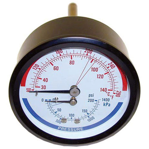 (image for) AllPoints 621005 PRESS/TEMP GAUGE 3, 80-290F, 0-200PSI - Click Image to Close