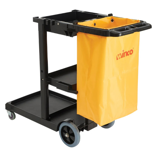 (image for) AllPoints 68748 Janitoral Cart, Black 45" x 18-1/4" x 38-1/4"