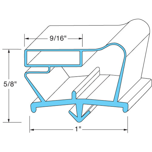 (image for) AllPoints 741078 DOOR GASKET 21" X 23"