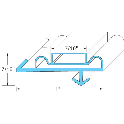 (image for) AllPoints 741215 DOOR GASKET 21-3/4 W X 34-1/2 L OD