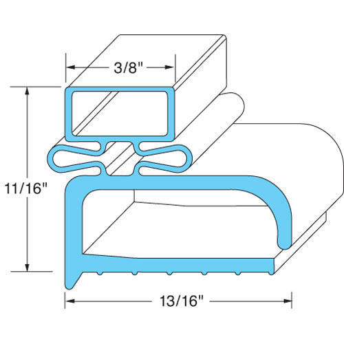 (image for) AllPoints 741308 DOOR GASKET 8' SCREW-IN MAGNETIC