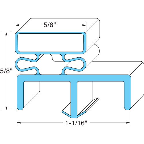 (image for) AllPoints 741312 DOOR GASKET 8' SNAP-IN MAGNETIC