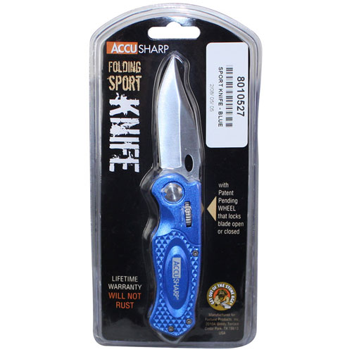 (image for) AllPoints 8010527 SPORT KNIFE - BLUE ACCUSHARP - Click Image to Close
