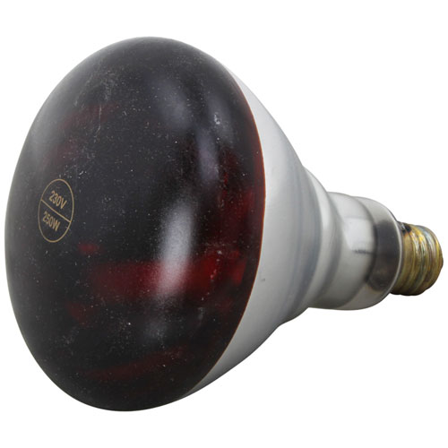 (image for) AllPoints 8011022 HEAT LAMP - PTFE COATED ,230V/250W, RED - Click Image to Close