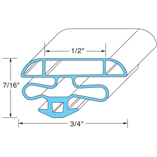 (image for) Anthony 02-14802-0005 DOOR GASKET 26-1/8 W X 44-3/8 L OD