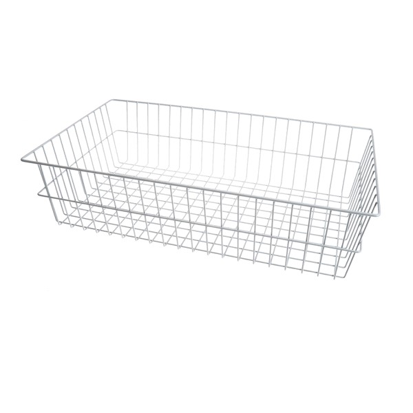 (image for) Blickman 2422441000 WIRE BASKET, 6" CHROME 24 1/2"W X 6"H X
