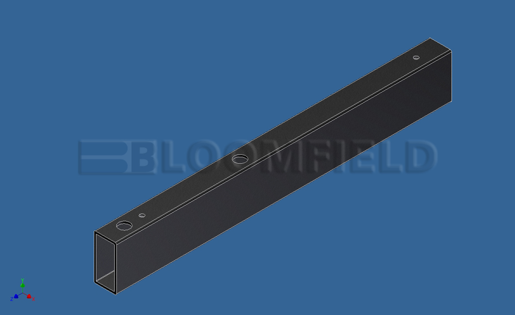 (image for) Bloomfield 2A-72160 LEG ALUMINUM BLK ANOD RT 1 X - Click Image to Close