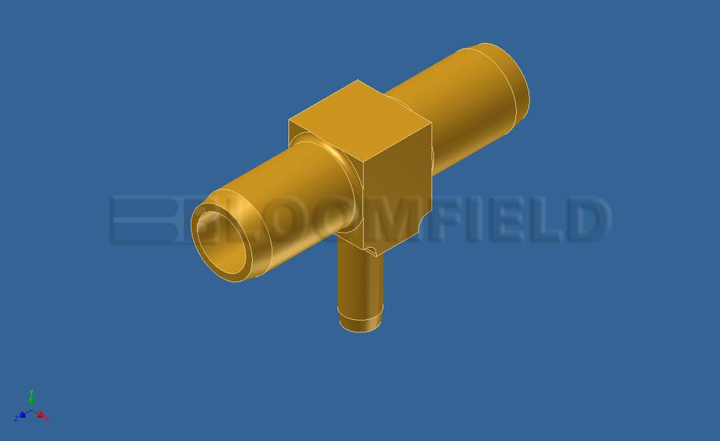 (image for) Bloomfield 2A-76582 FTG TEE REDUCING BRASS - Click Image to Close