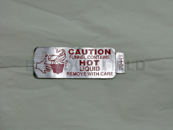 (image for) Bloomfield 2M-70449 LABEL CAUTION HOT BREW FU
