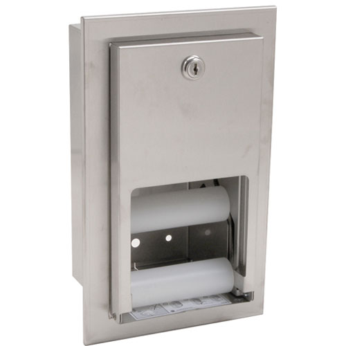 (image for) Bradley 5412-000000 DISPENSER,TISSUE , RECESSED,S/S - Click Image to Close