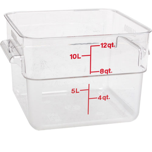 (image for) Cambro 12SFSCW CONTAINER SQ CLEAR 12QT 
