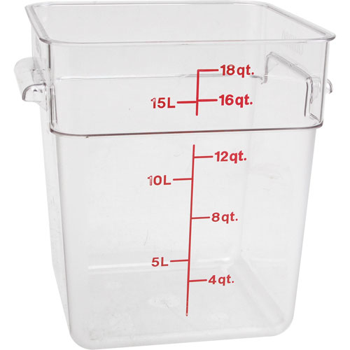 (image for) Cambro 18SFSCW CONTAINER SQ CLEAR 18QT 