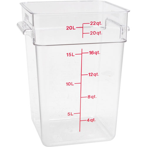 (image for) Cambro 22SFSCW135 CONTAINER SQ CLEAR 22QT 
