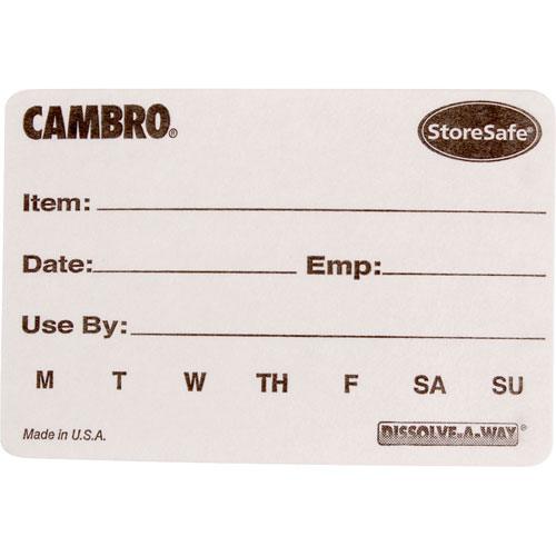(image for) Cambro 23SL LABELS, FOOD ROTATION , 100 - Click Image to Close