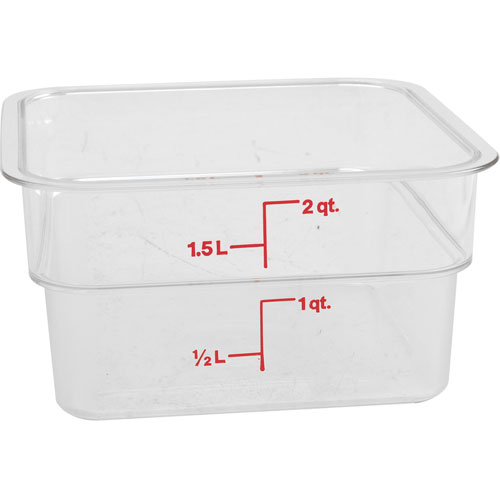 (image for) Cambro 2SFSCW CONTAINER SQ CLEAR 2QT - Click Image to Close