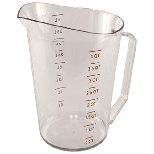 (image for) Cambro 400MCCW-135 4 QT MEASURING CUP-135 CLEAR - Click Image to Close