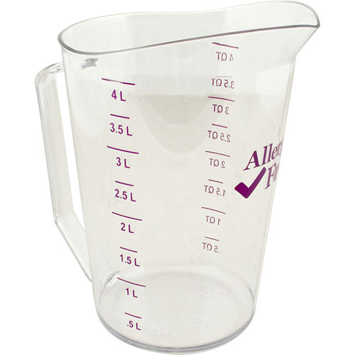 (image for) Cambro 400MCCW-441 4 Qt Measuring Cup Allergen-Free - Click Image to Close