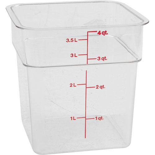 (image for) Cambro 4SFSCW CONTAINER SQ CLEAR 4QT 