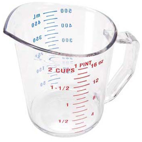 (image for) Cambro 50MCCW-135 1 PT MEASURING CUP-135 CLEAR - Click Image to Close