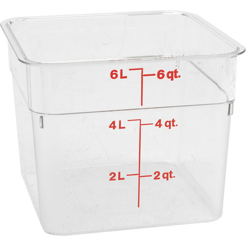 (image for) Cambro 6SFSCW CONTAINER SQ CLEAR 6QT - Click Image to Close